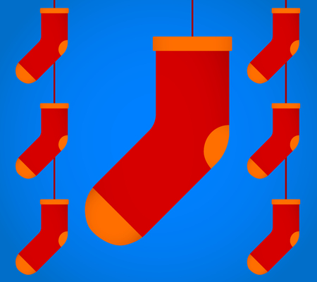 christmas sockのイラスト素材