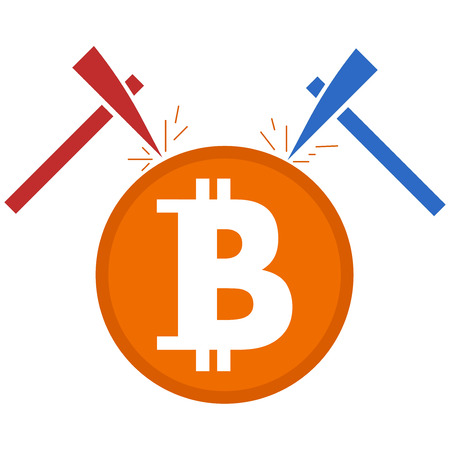 bitcoin miningのイラスト素材