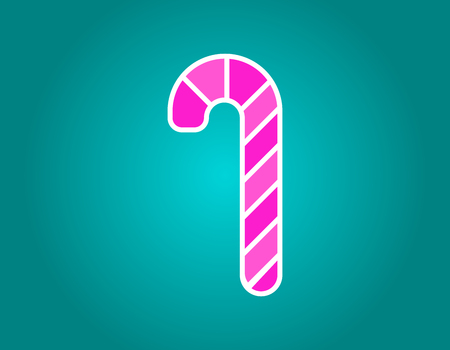 Lollipop on a beige backgroundのイラスト素材
