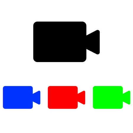 Camcorder icon. Multimedia icon. Glyph icons setのイラスト素材