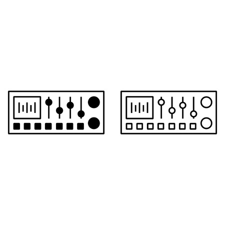 Sound mixer console iconのイラスト素材