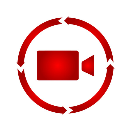 Camcorder turn icon vector illustration flat style.のイラスト素材