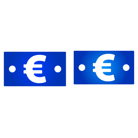 Euro bill icon. vector illustration. flat styleのイラスト素材