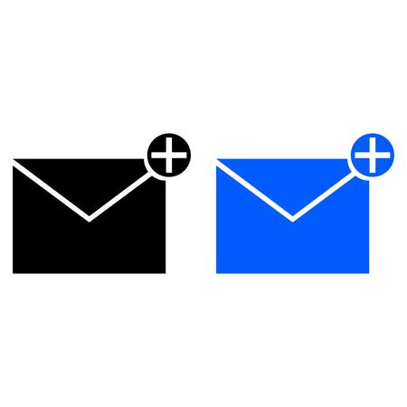 Add message icon. vector illustration. glyph styleのイラスト素材
