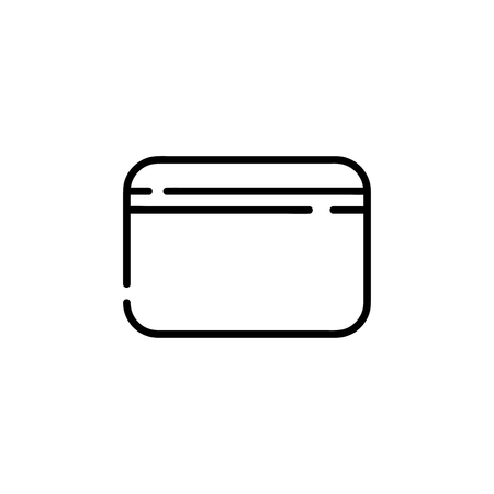 Credit card outline icon, vector icon isolated on white backgroundのイラスト素材