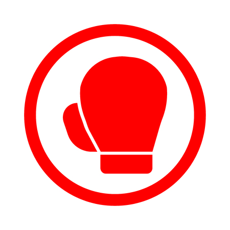 Boxing glove vector icon, isolated on white backgroundのイラスト素材