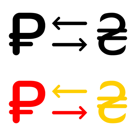 Conversion of the ruble and hryvnia iconのイラスト素材