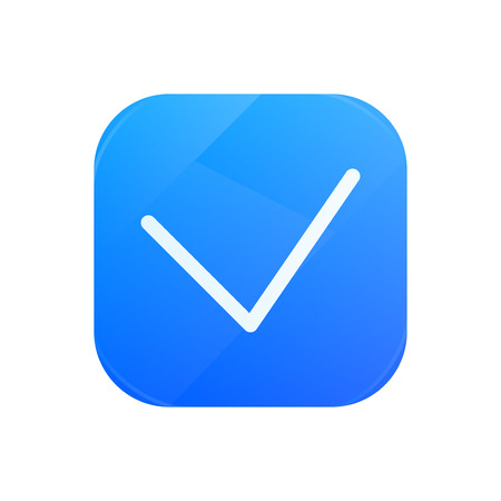 Check glossy mark flat icon, tick symbolのイラスト素材