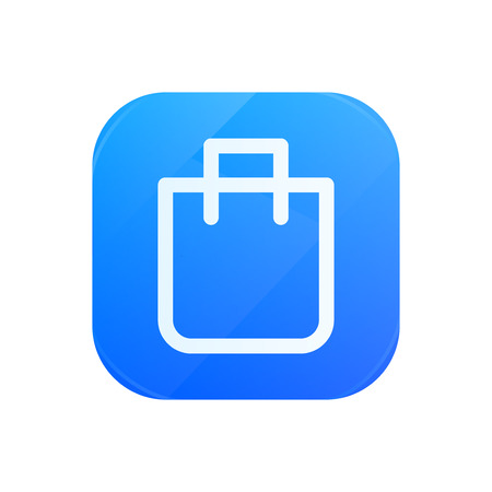 Bag glossy flat icon, pack symbolのイラスト素材