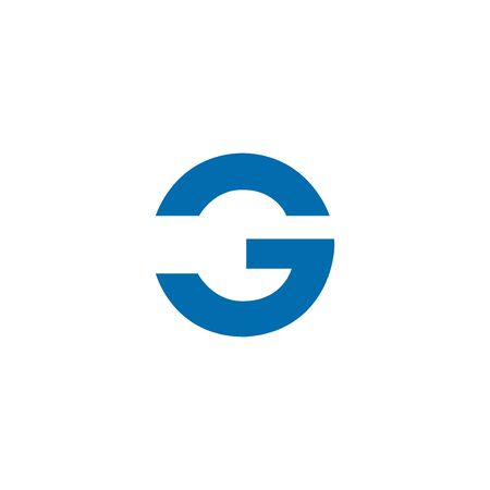 Letters GC modern icon isolated on white backgroundのイラスト素材