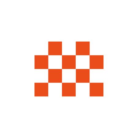 Abstract pixel cars icon isolated on white background.のイラスト素材