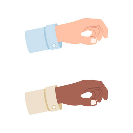 Hand taking something vector illustration isolated on white background.のイラスト素材