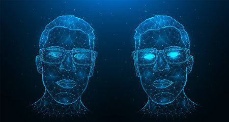 A young guy with glasses and his alter ego. Mysterious guy.
