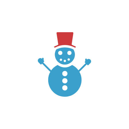 Snowman vector clip art isolated on white backgroundのイラスト素材