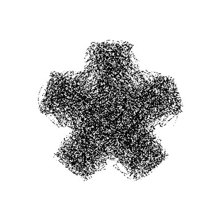 Asterisk symbol made of particles isolated on white background. Vector illustrationのイラスト素材