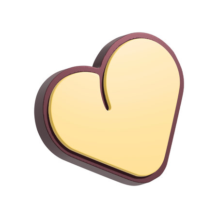 Heart symbol 3d illustration. Like button isolated on white background.の写真素材