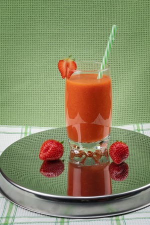 Fresh strawberry juiceの写真素材