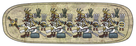 Maya ornament on the stone
