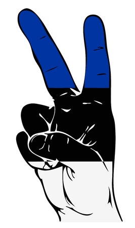 Peace Sign of the Estonian flagのイラスト素材