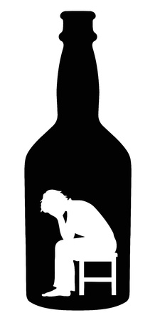 alcoholismのイラスト素材