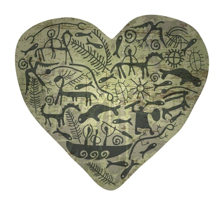 shamanic heartのイラスト素材