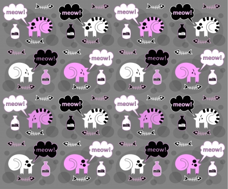 Ð¡ats on a gray backgroundのイラスト素材