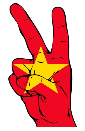 Peace Sign of the Vietnamese flagのイラスト素材