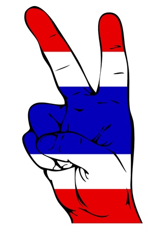 Peace Sign of the Thai flagのイラスト素材