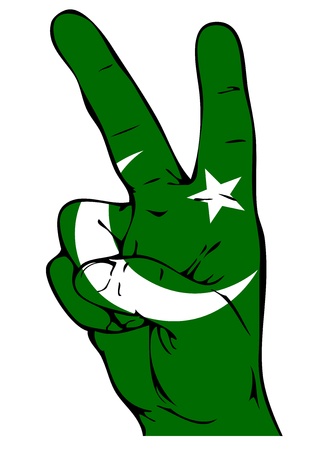 Peace Sign of the Pakistani flagのイラスト素材