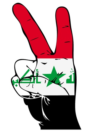 Peace Sign of the Iraqi flagのイラスト素材