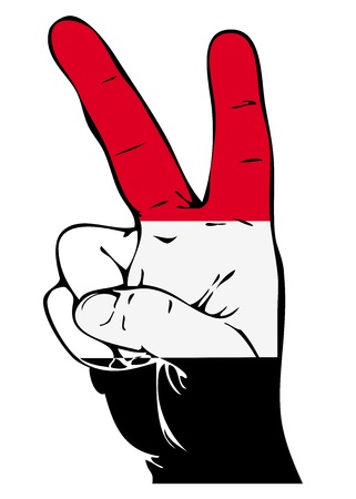 Peace Sign of the Yemeni flagのイラスト素材