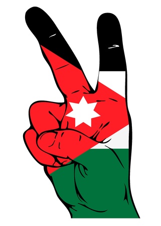 Peace Sign of the Jordan flagのイラスト素材