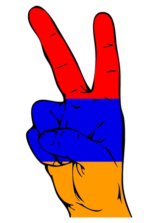 Peace Sign of the Armenian flagのイラスト素材