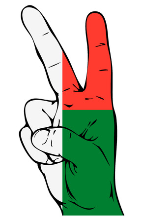 Peace Sign of the Madagascar flagのイラスト素材