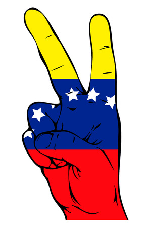 Peace Sign of the Venezuelan flagのイラスト素材