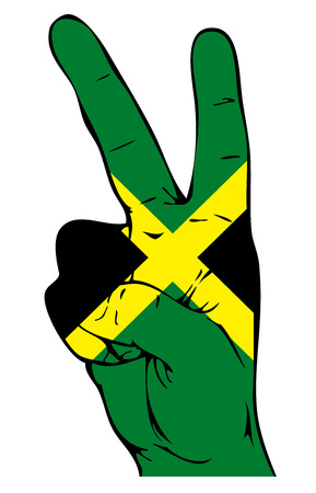 Peace Sign of the Jamaican flagのイラスト素材