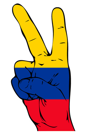 Peace Sign of the Colombian flagのイラスト素材