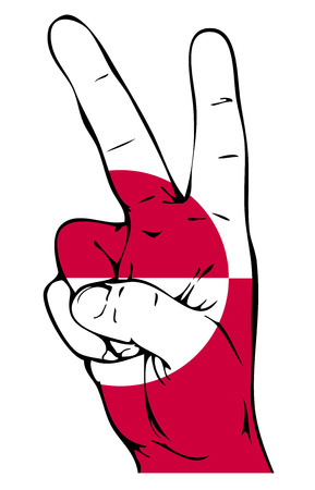 Peace Sign of the Greenlandic flagのイラスト素材