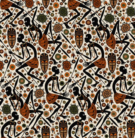 African seamless のイラスト素材