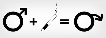 Smoke leads to impotenceのイラスト素材