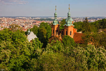 Prague cityscape, Czech Republic. Panoramic viewのeditorial素材