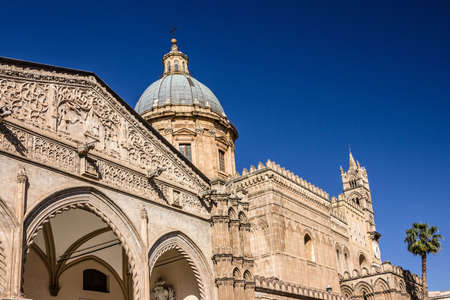 Palermo Cathedral church, Sicily, Italyの写真素材