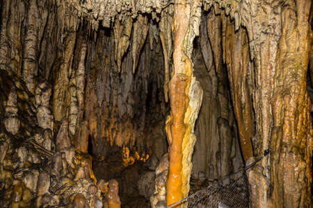 Stalactite underground cave, Demanovska, Slovakiaの写真素材