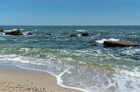 Odessa sea water landscape, Ukraine, Arcadia beach