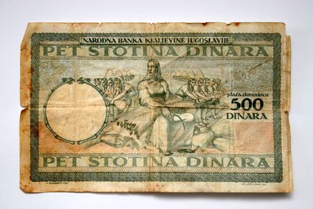 old cash Yugoslavia dinara 1935の写真素材