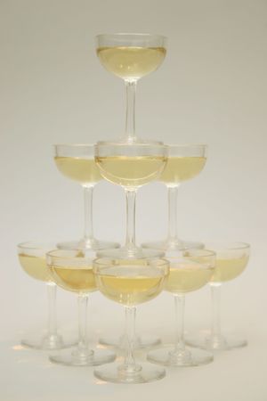 white wine in collectivesの写真素材
