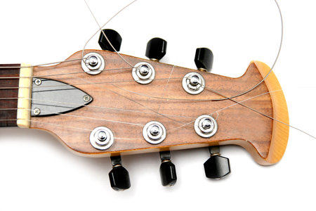 head guitar in closeup