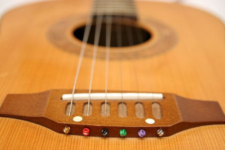 guitar in closeupの写真素材