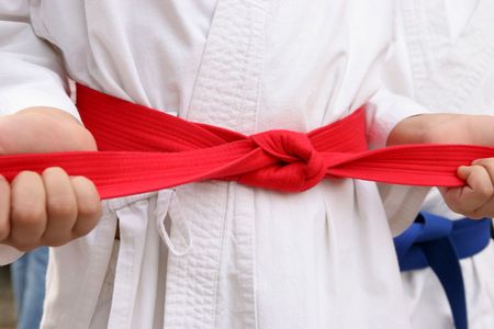 karate red beltの写真素材