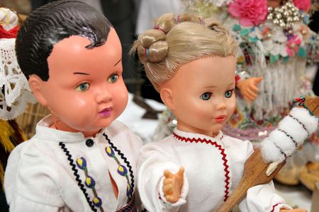 dolls in national costumeの写真素材